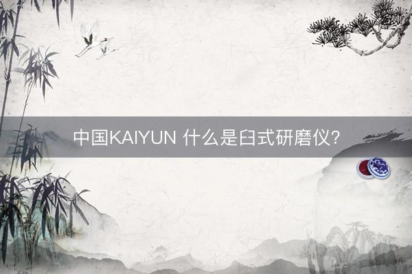 中国KAIYUN 什么是臼式研磨仪？