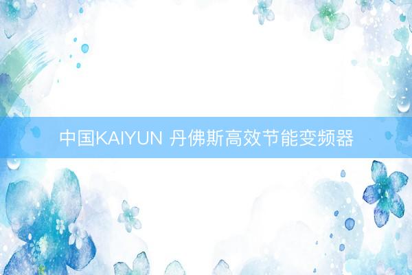 中国KAIYUN 丹佛斯高效节能变频器